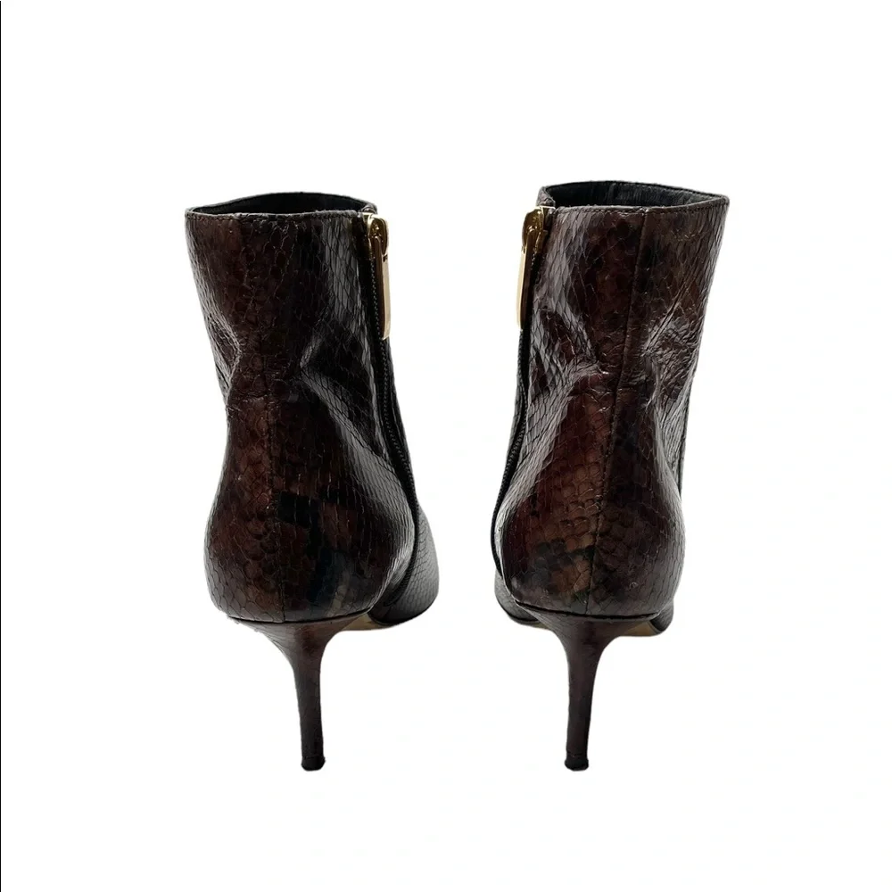 L’Agence | Aimée Bootie in Brown Snake 38
